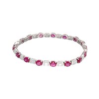 Vicenza - Piazzetta Palladio 2 - Bracelet Crivelli Woman RUBINO in White Gold Rubino 6.5 Ct 390-BA0520B-D-W RB 6.5 - 390-BA0520B-D-W RB 6.5